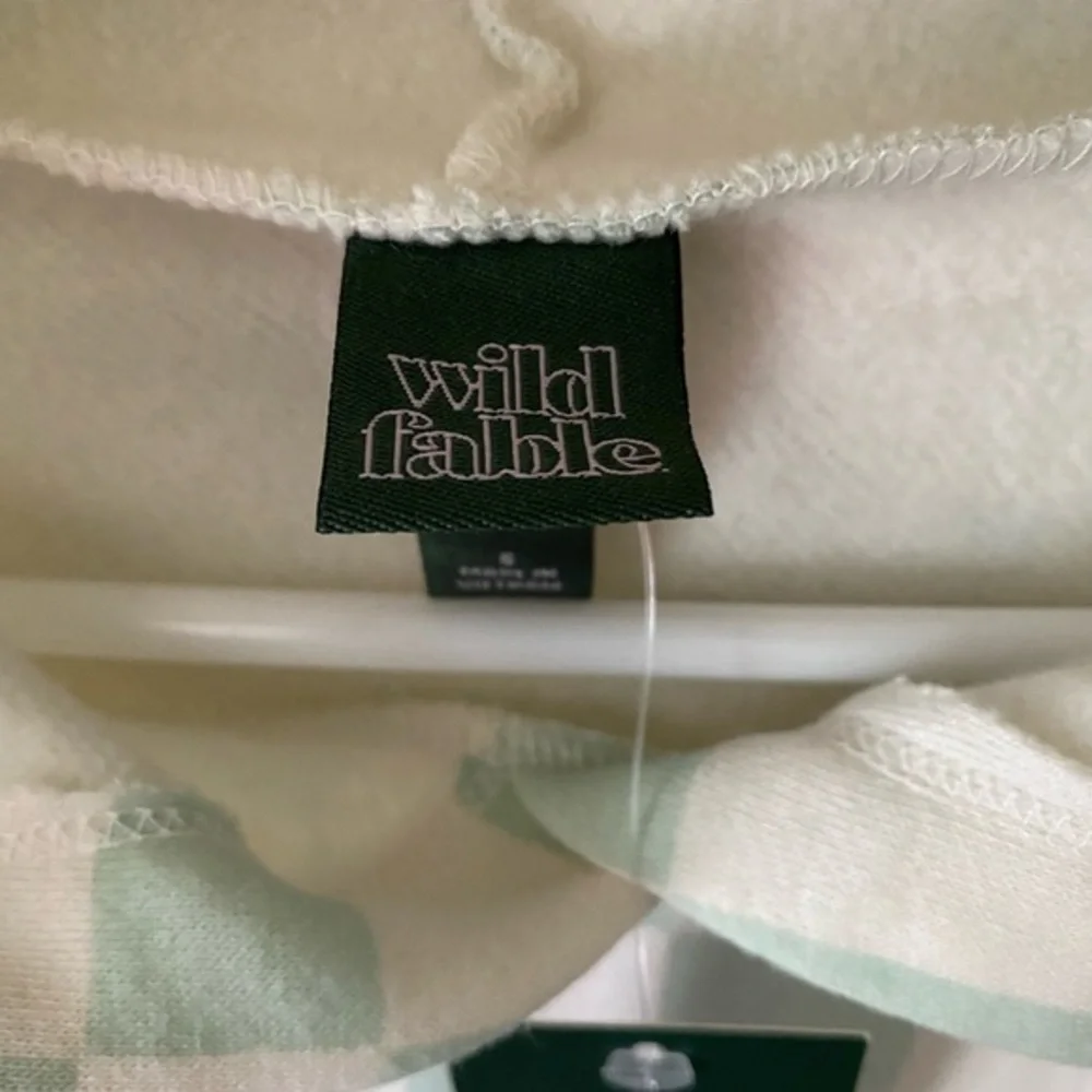 Wild Fable Sweatshirt Women’s Size S Green Checker Hoodie Pull Over Sized - Picture 4 of 11